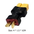 thumbnail image 3 of Conector Enchufable Adaptador paralelo de plástico para batería de coche RC ESC (XT60 hembra a enchufe T macho), 3 of 7