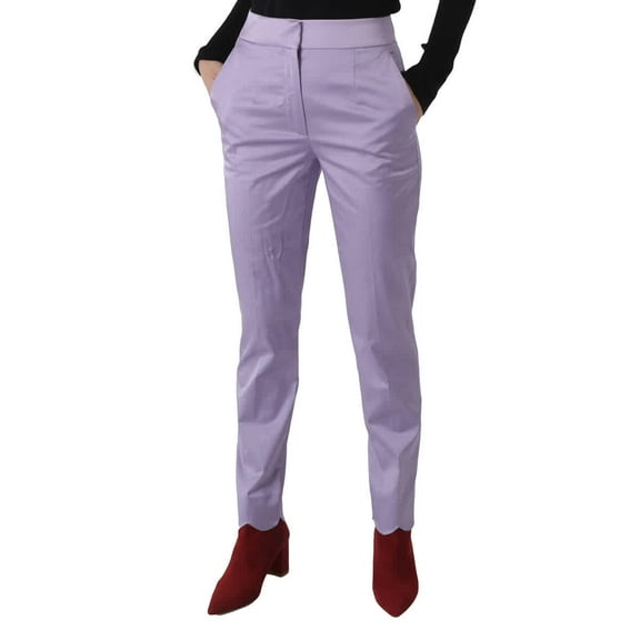 Moschino Ladies Purple High-Waisted Tailored Trousers, Brand Size 42 (US Size 8)