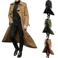 thumbnail image 2 of Manteau Trench pour Homme à Double Boutonnage, Coupe-Vent à Revers, Long Manteau pour Homme, Vêtement d'Extérieur, 2 of 2