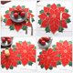 thumbnail image 5 of Manteles individuales bordados navideños, apliques de flor de pascua, manteles individuales para vacaciones, 4 Uds., 5 of 5