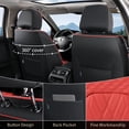thumbnail image 6 of FLORICH Car Seat Covers Front Pair, Universal Leather Seat Covers Full Coverage, Waterproof for Most Car Truck SUV, Black & Red, 6 of 9