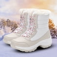 thumbnail image 4 of Zapatos Botines impermeables antideslizantes de felpa cálidos botines de talla grande (blanco 35) Wdftyju Tenis De Mujer Tenis De Hombre, 4 of 5