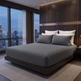 thumbnail image 2 of REGALWOVEN Fitted Microfiber Bed Sheets for All-Season Comfort and Breathability Dark Grey 1 PC 60.2x79.9 inch, 2 of 5