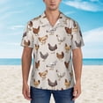 thumbnail image 4 of Fotbe Various Chicken Hawaiian Shirt for Men Unisex Summer Beach Casual Short Sleeve Cotton Linen Button Down Shirts-XX-Large, 4 of 9