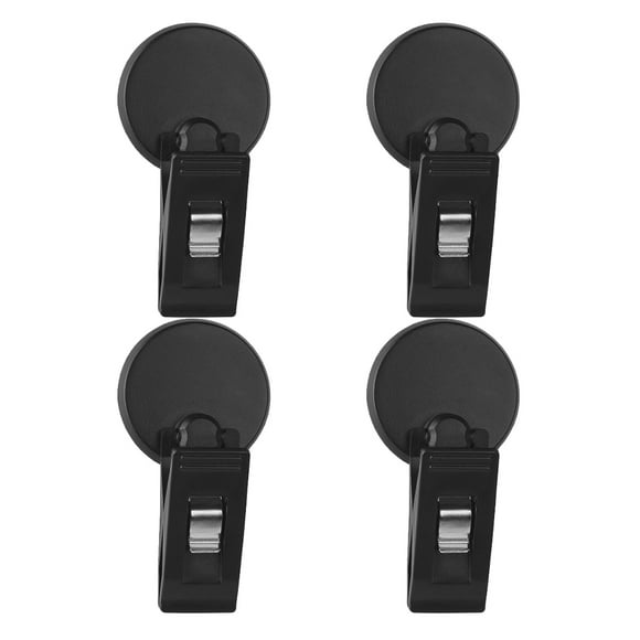 FONDOTIN 4Pcs Car Visor Organizer Black ABS Sunglasses Holder Credit Card Clip Universal Auto Interior
