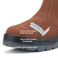 thumbnail image 3 of CRZ802 6" Soft Toe 100% Leather Slip Resistant Work Boots, Pull On Chelsea Working Boots For Men Light Weight Shoes Size 7, 3 of 8