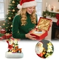 thumbnail image 1 of REK Resin Luminous Desktop With Santa And Deer Warm Scene Festive Atmosphere, 1 of 6