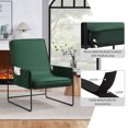 thumbnail image 5 of Modern Armchair,Chair Comfy Chair With Removable Cushion Vanity Chair With Storage Bag For Living Room Room Chair For Living Room Bedroom Office Green, 5 of 9