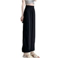 thumbnail image 1 of AherBiu Pantalon Cargo Femme Taille Haute à Cordon, Pantalon Ample de Randonnée, Pantalon Décontracté d'Extérieur avec Poches, 1 of 6