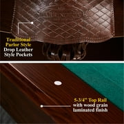 7.5 ft Billiard Pool Table with Cue Rack, Dartboard, and Game Accessories - Green, by Barrington Billiards