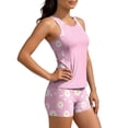 thumbnail image 5 of HOMBOM Swimsuit for Women Swimwear Boyshorts High Waisted Two Piece Floral Modest Older Adults Bathing Suit Tankini,M, 5 of 9