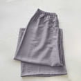 thumbnail image 4 of Mifsaly Cotton Pajama Pants Women Elastic Waist Pull-On Sleep Pant Soft Breathable Relaxed Fit Home Casual Everyday Wear Bottoms Gray,L, 4 of 5