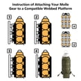thumbnail image 5 of BASSDASH MOLLE Water Bottle Holder Pouch with Shoulder Strap Modular Bag for Fishing Hunting Hiking Travel Outdoor Activities, 5 of 7