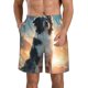 thumbnail image 1 of Fotbe Cloud Border Collie Trajes de Baño Estampados para Hombre, Shorts de Verano de Secado Rápido, Ropa de Playa, Bañadores-Small, 1 of 6