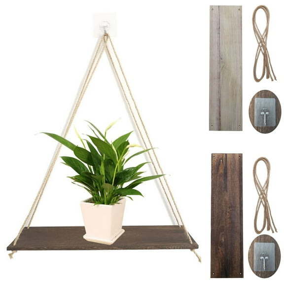 Cheer.US Macrame Plant Hangers Shelf Garden Planter Rack Indoor Hanging Planter Shelf Decorative Boho Home Decor Hanging Shelf Plant Holder Outdoor Flower Pot Holder-13.78/17.72
