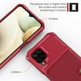 thumbnail image 5 of Feishell for Samsung Galaxy A12 Wallet Case, with ID&Credit Card Holder Slots Pockets Wallet Back Cover Stand Flip Folio Leather Magnetic Absorption Cover For Samsung Galaxy A12, Red, 5 of 6