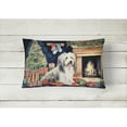 thumbnail image 2 of Carolines Treasures DAC1251PW1216 16 x 12 in. Unisex Bearded Collie Christmas Fabric Decorative Pillow, 2 of 4