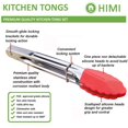 thumbnail image 4 of Pinzas pequeñas con puntas de silicona, pinzas de cocina de 7 pulgadas, juego de 3, ideales para servir alimentos, cocinar, ensaladas, asar a la parrilla y más (rojo) Ormromra SNFLD626, 4 of 8