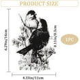 thumbnail image 2 of 1pc Crow Clear Rubber Stamp Raven on The Branch Vintage Transparent Silicone Seals Stamp Halloween Retro for Journaling Card Making DIY Scrapbooking Handmade Photo Album Notebook Decor, 2 of 6