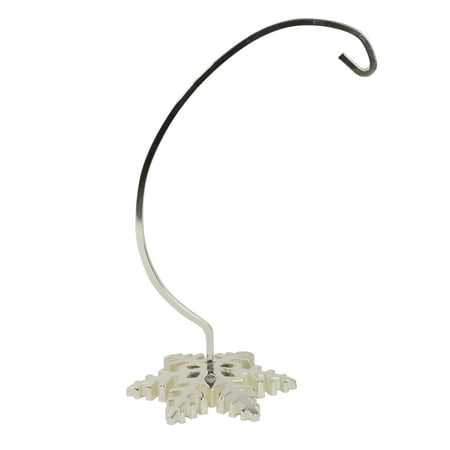 Holder Christmas Ornament - 10.25“ Silver Snowflake Shaped Christmas Ornament Holder
