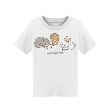 

Cute Cartoon Animals With Book T-Shirt Toddler -Image by Shutterstock 2 Toddler