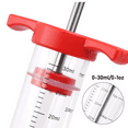 thumbnail image 5 of Heavy-Duty Stainless Steel Marinade Injector Syringe for BBQ Grilling, Meat Cooking, Roasting Brining with Precision Nozzle - Durable Sauce Basting Tool Red, 5 of 9