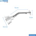 thumbnail image 4 of MEER Faucets  by CNX | Regadera Redonda de 10 cm con Cuello de 15 cm, Cabezal de Ducha de ABS con Tubo de Metal Cromado. Multiposición, Anti-Sarro y Funciona con Presión Baja, 4 of 9