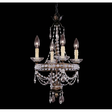 - Mini Chandeliers 4 Light With New Tortoise Shell Silver Candelabra 14 inch 240W
