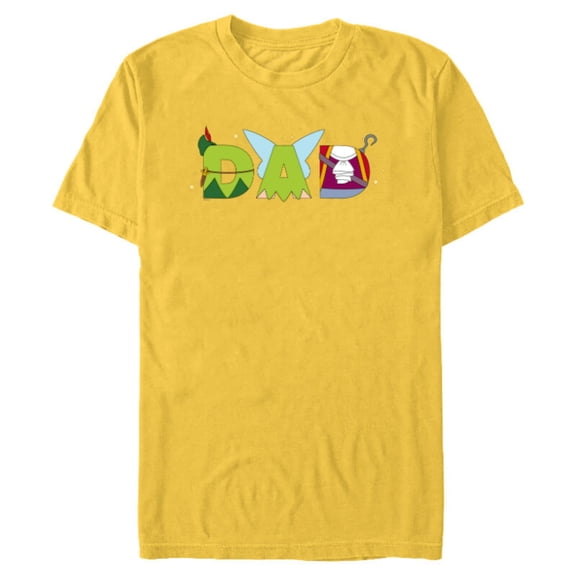 Disney Peter Pan Tinker Bell Father’s Day Birthday Best Dad - Short Sleeve Blended T-Shirt for Adults - Customized-Yellow