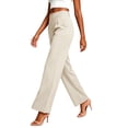 thumbnail image 4 of DYTTDG Women's Wide Leg Chino Pants | High Waisted Straight Leg Business Casual Trousers with Pockets, Office Wear, 4 of 7