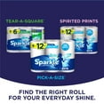 Sparkle PickASize Paper Towels, White, 6 Double Rolls = 12 Regular