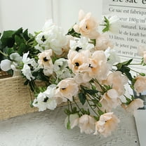 Visland Artificial Flowers Anemone Long Stems Blossom Plant Outdoor Floral Arrangement Decoration Home Decor Holiday Wedding Parties