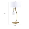 thumbnail image 5 of Jiya 29 Inch Arc Table Lamp, Hanging Design, 2 White Drum Shades, Gold, 5 of 6