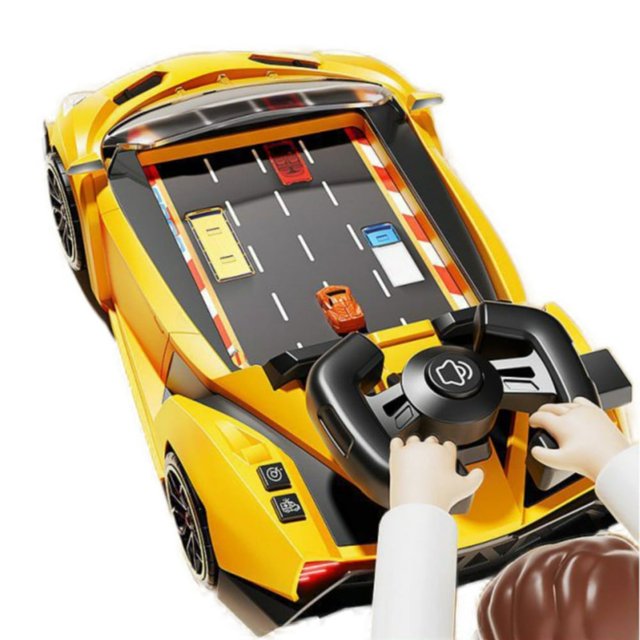 LEEYNEER Driving Simulator - 2025 New Driving Steering Wheel Toy Simulation Driving Car Toy Interactive Steering Wheel for Kids 3+ 100 Levels to Pass