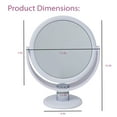 thumbnail image 6 of Home Details Dual Sided 10X Magnification Rubberized 7" Round Freestanding Vanity Mirror in White, 6 of 6