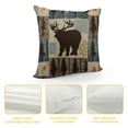 thumbnail image 4 of COMIO  Rustic Bear Moose Vintage Patchwork Blue Throw Pillow Case Decorative Home Bedroom Boys Room Kids Room Cushion Cover,Sofa Bed Couch Decor, Wild Animals Lovers Kids, 4 of 5