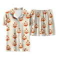 thumbnail image 6 of Leey-World Halloween Pjs Girls Halloween Pajamas Sets Sleeping Pants Cute Print Home Short Sleeve Shorts Pajama Set Full Suit Clothes, 6 of 6