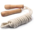 thumbnail image 4 of Jump Rope for Kids - Wooden Handle - Adjustable Cotton Braided Fitness Skipping Rope, 4 of 6