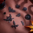 thumbnail image 4 of 54 piezas de 9 estilos de aleación de electroforesis, dijes negros con forma de murciélago, gato, araña, sombrero, ala, telaraña, colgantes góticos para pendientes, collares y bisutería., 4 of 6