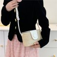 thumbnail image 3 of Bolsa De Hombro Bolsos de hombro para mujer Bolso bandolera tejido de verano de paja Bolsos tipo satchel de playa (Blanco) Likrtyny Para Estrenar, 3 of 6