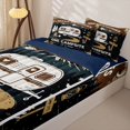 thumbnail image 2 of Manfei Camping RV Accessories Zipper Twin Comforter Sets with Fitted Sheet and 2 Pillowcases,Adventure Theme Zipper Bedding Set,Dark Brown White,Reversible, 2 of 7