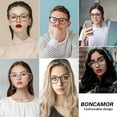 thumbnail image 4 of BONCAMOR 5 Pack Reading Glasses for Women and Men Spring Hinge Blue Light Blocking Reader, 4 of 8