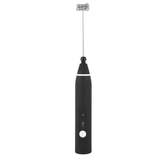 Milk Frother Handheld Electric Foam Maker with Stainless Whisk 3 Speed Rechargeable Mixer
