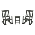 thumbnail image 3 of WestinTrends Malibu 3-Piece Kids Outdoor Rocking Chairs Set With Kids Square Side Table, Gray, 3 of 14