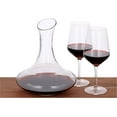 thumbnail image 4 of Decantador de vino de cristal premium, 1,78 l, de diseño dinámico, 20 x 24 cm, con pico biselado, para una aireación óptima del vino tinto Ormromra LHH-0681, 4 of 5