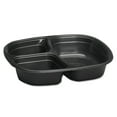 thumbnail image 1 of Genpak GNP55027 Bakery Trays CPET Black 3-Compartment 16 oz; 6 oz 125/Bag 2 Bag/Carton (GNP55027), 1 of 3