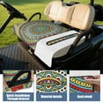 thumbnail image 4 of Ornate Mandala Pattern Golf Cart Towel 51" x 31", Microfiber Seat Cover for EZGO, Yamaha, Club Car, 4 of 8