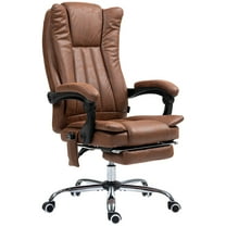 Vinsetto Massage Office Chair, High Back Reclining Desk Chair, Brown