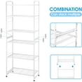 thumbnail image 6 of 3-Tier Stackable Wire Shelving Unit Storage Rack, Expandable & Adjustable Kitchen Storage Cabinet Shelf Organizer, White, 6 of 6