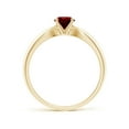 thumbnail image 2 of ANGARA Natural Solitaire Round Ruby Tapered Shank Ring in 14K Yellow Gold for Women (Size-5mm) | July Birthstone, Birthday, Anniversary, Jewelry Gift for Women | Natural Ruby Ring, 2 of 10